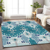 Piper Looms Mayfield Ikat AMF748 Teal Machine Washable Area Rug Lifestyle Image Feature