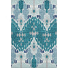 Piper Looms Mayfield Ikat AMF748 Teal Machine Washable Area Rug main image