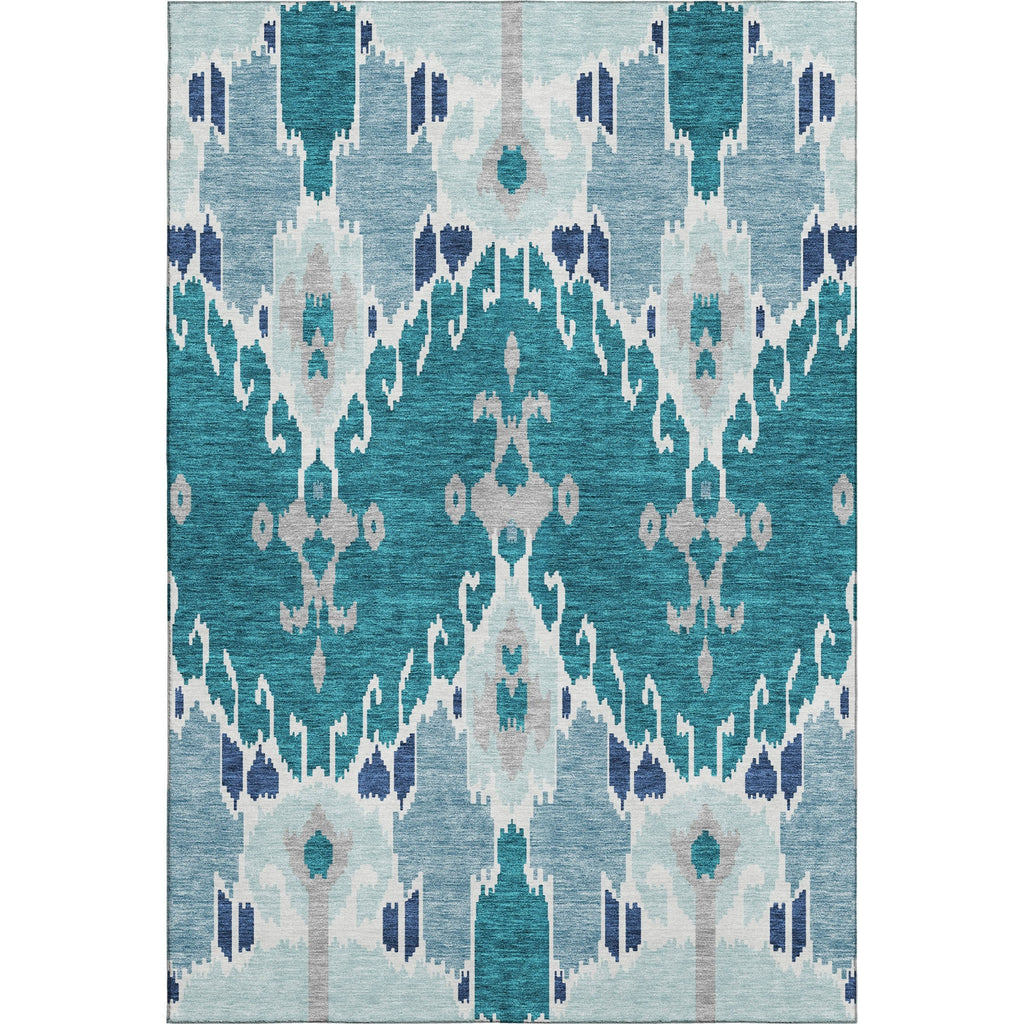 Piper Looms Mayfield Ikat AMF748 Teal Machine Washable Area Rug main image