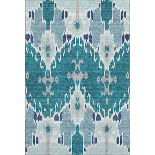 Piper Looms Mayfield Ikat AMF748 Teal Machine Washable Area Rug main image