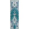 Piper Looms Mayfield Ikat AMF748 Teal Machine Washable Area Rug Runner Main Image