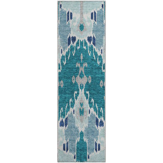 Piper Looms Mayfield Ikat AMF748 Teal Machine Washable Area Rug Runner Main Image