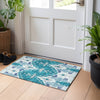 Piper Looms Mayfield Ikat AMF748 Teal Machine Washable Area Rug Scatter Lifestyle Image Feature