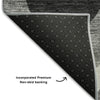Piper Looms Mayfield Mid-century Modern AMF749 Black Machine Washable Area Rug Backing Image