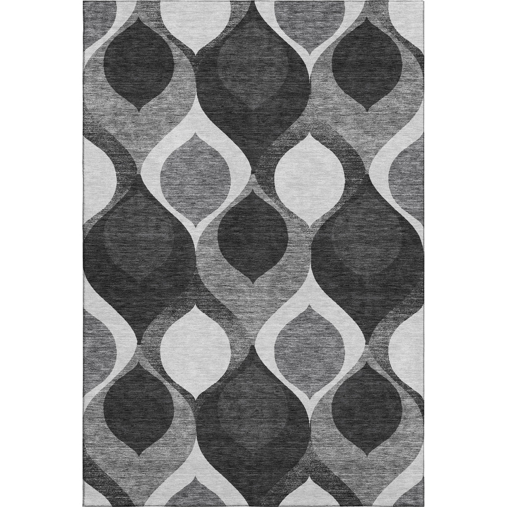 Piper Looms Mayfield Mid-century Modern AMF749 Black Machine Washable Area Rug main image