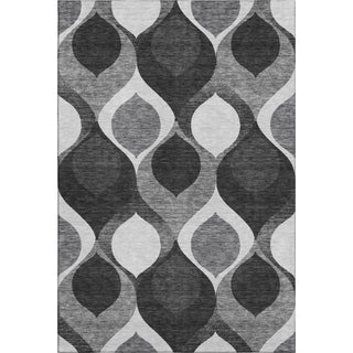 Piper Looms Mayfield Mid-century Modern AMF749 Black Machine Washable Area Rug main image