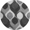 Piper Looms Mayfield Mid-century Modern AMF749 Black Machine Washable Area Rug Round Main Image