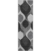 Piper Looms Mayfield Mid-century Modern AMF749 Black Machine Washable Area Rug Runner Main Image