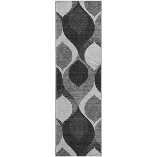 Piper Looms Mayfield Mid-century Modern AMF749 Black Machine Washable Area Rug Runner Main Image