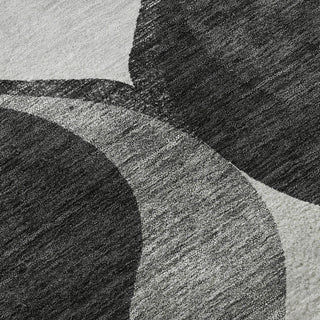 Piper Looms Mayfield Mid-century Modern AMF749 Black Machine Washable Area Rug Swatch Image