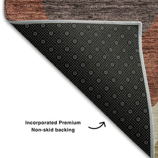 Piper Looms Mayfield Mid-century Modern AMF749 Brown Machine Washable Area Rug Backing Image