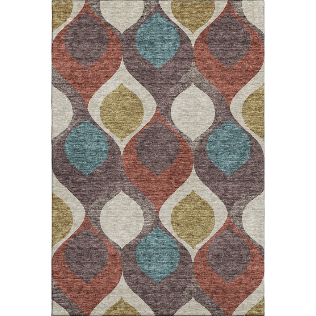Piper Looms Mayfield Mid-century Modern AMF749 Brown Machine Washable Area Rug main image