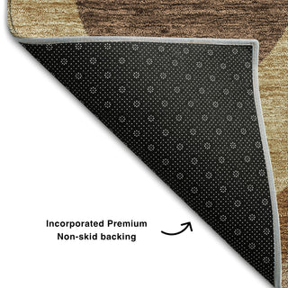 Piper Looms Mayfield Mid-century Modern AMF749 Copper Machine Washable Area Rug Backing Image