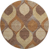 Piper Looms Mayfield Mid-century Modern AMF749 Copper Machine Washable Area Rug Round Main Image