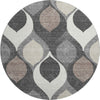 Piper Looms Mayfield Mid-century Modern AMF749 Gray Machine Washable Area Rug Round Main Image