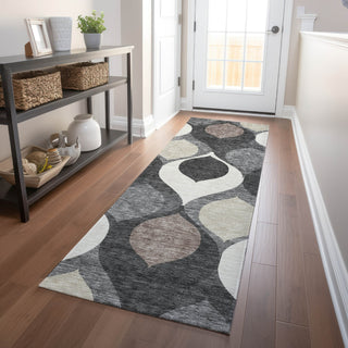 Piper Looms Mayfield Mid-century Modern AMF749 Gray Machine Washable Area Rug Runner Lifestyle Image Feature