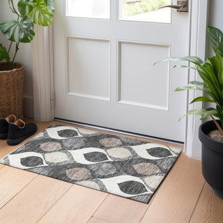 Piper Looms Mayfield Mid-century Modern AMF749 Gray Machine Washable Area Rug Scatter Lifestyle Image Feature