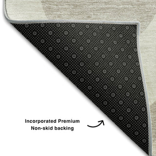 Piper Looms Mayfield Mid-century Modern AMF749 Ivory Machine Washable Area Rug Backing Image