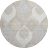 Piper Looms Mayfield Mid-century Modern AMF749 Ivory Machine Washable Area Rug Round Main Image