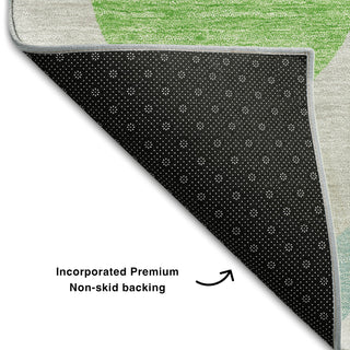 Piper Looms Mayfield Mid-century Modern AMF749 Lime Machine Washable Area Rug Backing Image