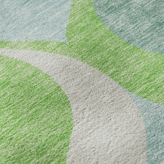 Piper Looms Mayfield Mid-century Modern AMF749 Lime Machine Washable Area Rug Swatch Image