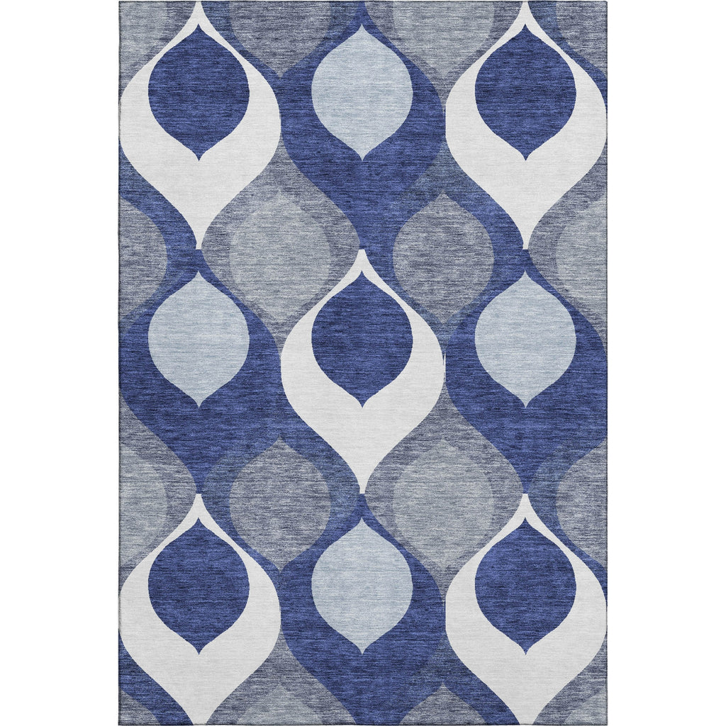 Piper Looms Mayfield Mid-century Modern AMF749 Navy Machine Washable Area Rug main image