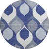 Piper Looms Mayfield Mid-century Modern AMF749 Navy Machine Washable Area Rug Round Main Image