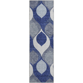 Piper Looms Mayfield Mid-century Modern AMF749 Navy Machine Washable Area Rug Runner Main Image
