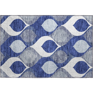 Piper Looms Mayfield Mid-century Modern AMF749 Navy Machine Washable Area Rug Scatter Main Image