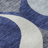 Piper Looms Mayfield Mid-century Modern AMF749 Navy Machine Washable Area Rug Swatch Image