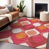 Piper Looms Mayfield Mid-century Modern AMF749 Pink Machine Washable Area Rug Lifestyle Image Feature