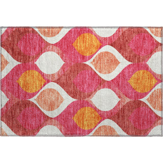 Piper Looms Mayfield Mid-century Modern AMF749 Pink Machine Washable Area Rug Scatter Main Image