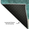 Piper Looms Mayfield Mid-century Modern AMF749 Teal Machine Washable Area Rug Backing Image