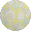 Piper Looms Mayfield Mid-century Modern AMF749 Yellow Machine Washable Area Rug Round Main Image