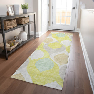 Piper Looms Mayfield Mid-century Modern AMF749 Yellow Machine Washable Area Rug Runner Lifestyle Image Feature