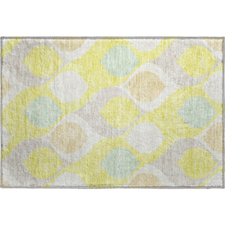 Piper Looms Mayfield Mid-century Modern AMF749 Yellow Machine Washable Area Rug Scatter Main Image