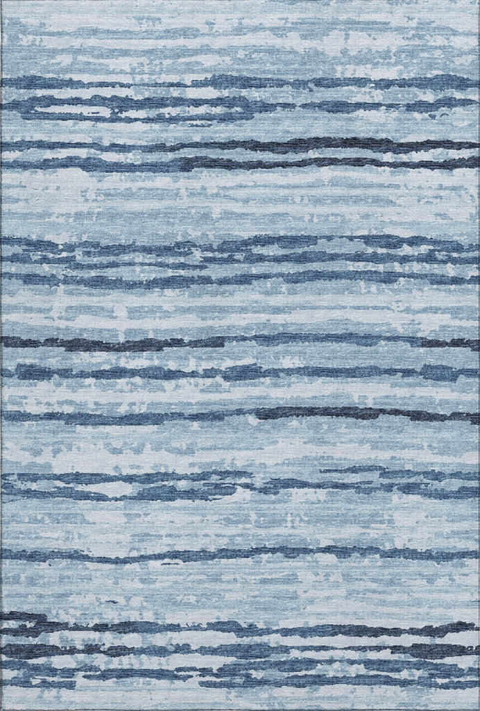 Piper Looms Mayfield Broken Stripes AMF75 Blue Machine Washable Area Rug main image