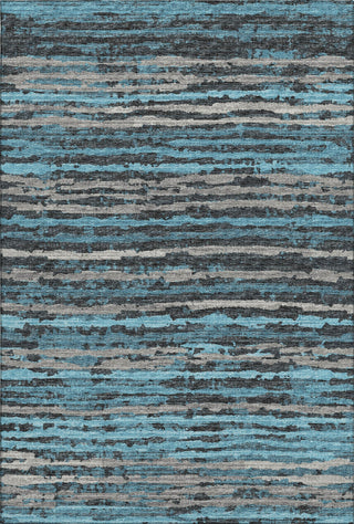 Piper Looms Mayfield Broken Stripes AMF75 Peacock Machine Washable Area Rug main image