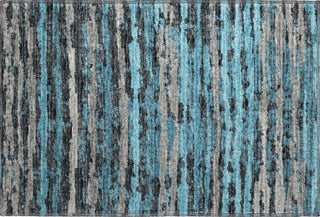 Piper Looms Mayfield Broken Stripes AMF75 Peacock Machine Washable Area Rug Scatter Main Image