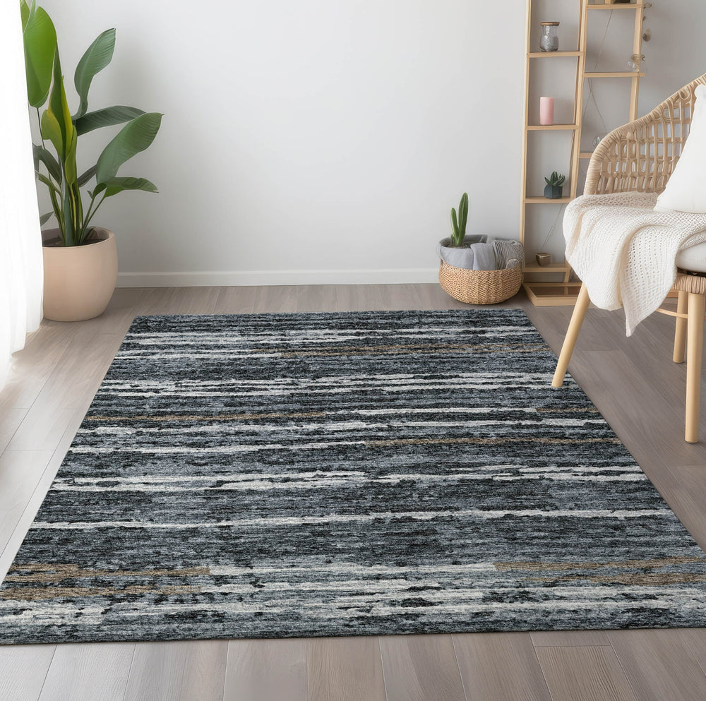 Piper Looms Mayfield Broken Stripes AMF75 Shadow Machine Washable Area Rug Lifestyle Image Feature