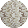 Piper Looms Mayfield Waves AMF750 Beige Machine Washable Area Rug Round Main Image