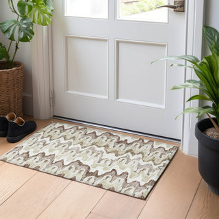 Piper Looms Mayfield Waves AMF750 Beige Machine Washable Area Rug Scatter Lifestyle Image Feature