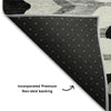 Piper Looms Mayfield Waves AMF750 Black Machine Washable Area Rug Backing Image