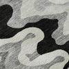 Piper Looms Mayfield Waves AMF750 Black Machine Washable Area Rug Swatch Image