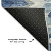 Piper Looms Mayfield Waves AMF750 Blue Machine Washable Area Rug Backing Image
