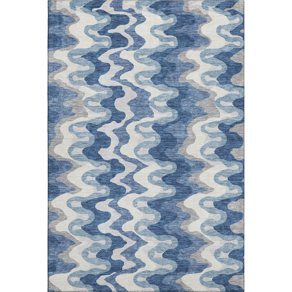 Piper Looms Mayfield Waves AMF750 Blue Machine Washable Area Rug main image