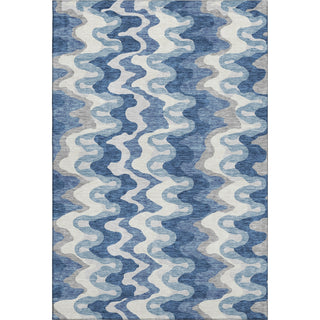 Piper Looms Mayfield Waves AMF750 Blue Machine Washable Area Rug main image