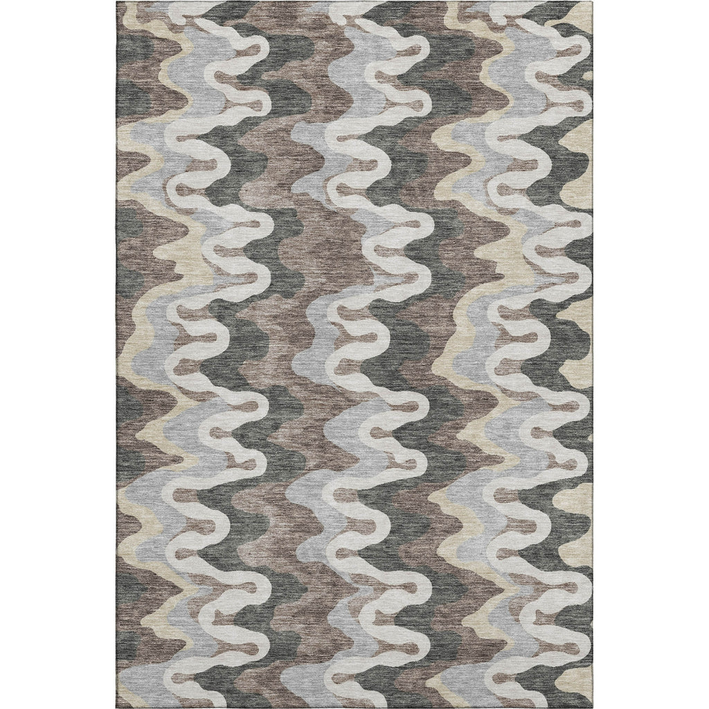 Piper Looms Mayfield Waves AMF750 Charcoal Machine Washable Area Rug main image