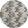 Piper Looms Mayfield Waves AMF750 Charcoal Machine Washable Area Rug Round Main Image