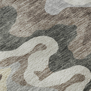 Piper Looms Mayfield Waves AMF750 Charcoal Machine Washable Area Rug Swatch Image